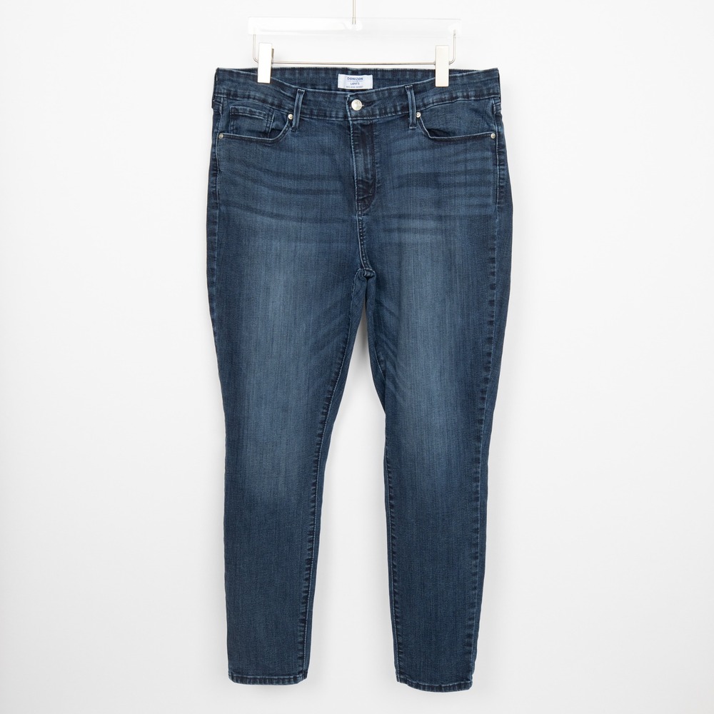 Denizen Levi's Mid-Rise Skinny Jeans Dark Wash Denim Comfort Stretch W34 L30
